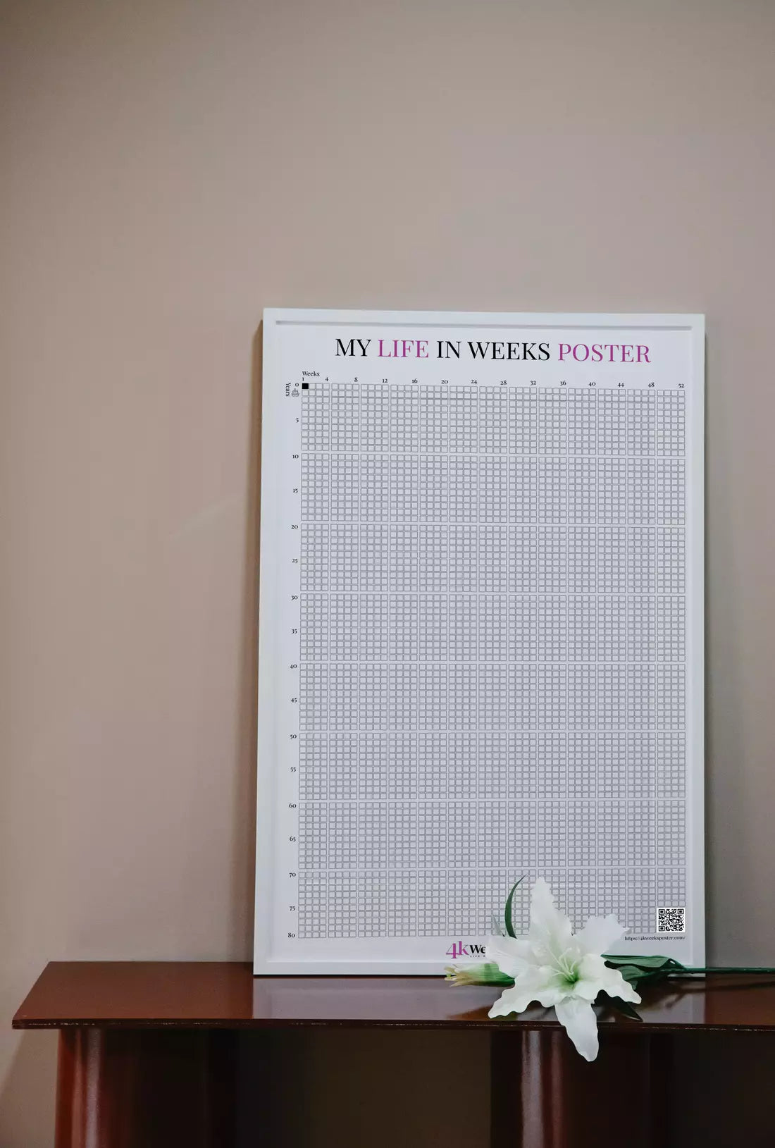 4k Weeks Poster™ Life Calendar